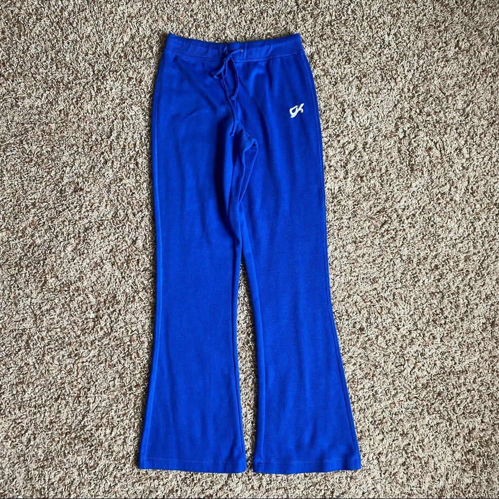 GK Elite Sportswear Royal Blue Warm Up Pants Lounge Pants Waffle Weave